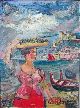 paints Canvas - a girl 1954 textured thick paints